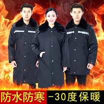 Northeast military cotton coat men thick long cotton coat women security coat cold-proof Army cotton-padded jacket labor protection cotton clothing
