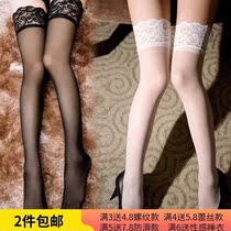 Sex stockings womens thin spring and summer sexy high stockings stockings lace non-slip knee black stockings