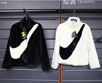 Warm cotton coat fur mink cashmere autumn and winter loose mens and womens jackets SWOOSH coat DO3792 CU6559