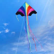 2021 new kite adult special super large net red cute breeze easy-to-fly triangle rainbow kite long tail