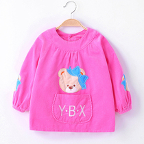 You Beixiang baby coat corduroy cotton waterproof dining clothes autumn and winter apron baby childrens anti-dressing