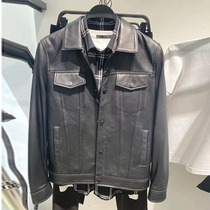 B1BDB4F27 Taiping Bird Mens 2021 autumn winter motorcycle leather jacket lapel business men slim leather jacket