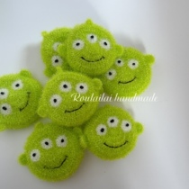 Roulailai Korean Net red dish cloth handmade cartoon Baba dad three eyes vegetable melon cloth