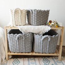 Ins Wind Storage Nordic home finishing basket wardrobe storage basket homestay decoration shooting props basket dirty clothes basket