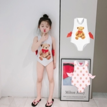 YOZI KIDS ) 2020 new girls Baby Hot Spring Beach conjoined sweet style swimsuit swimwear