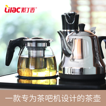Lilac heat-resistant explosion-proof glass teapot set home with filter liner large small tea bar machine bubble teapot