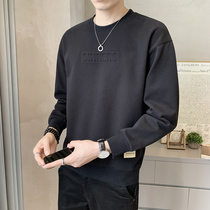 Boomer long sleeve T-shirt male 2022 new spring autumn season thickened beating undercoat casual loose round collar mens clothing