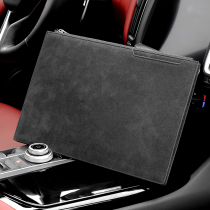 Alcantara large-capacity man handbag handbag handbag grab envelope simple fashion leisure leather tide