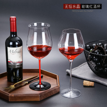 Luxury light luxury crystal red Rod black glass wine cup single gift box wine glass champagne glass goblet goblet European style