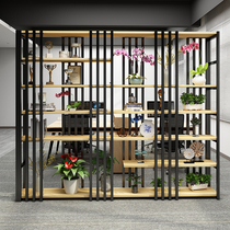Iron partition shelf loft Industrial Wind entrance stratified screen storage rack office living room partition decoration
