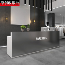 Commercial stainless steel cashier Clothing store simple counter Restaurant beauty salon bar table Company front desk reception desk