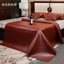 Cowhide mat top layer water cowhide Mat 1 5m1 8 m bed three-piece set of leather soft and hard color mat for children super thick