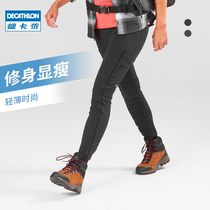 Decathlon outdoor quick-drying pants womens summer thin mountaineering pants hiking slim stretch sports trousers spring and autumn ODT2