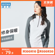 Decathlon fleece jacket women outdoor autumn and winter sports warm fleece jacket inner jacket velvet ODT1