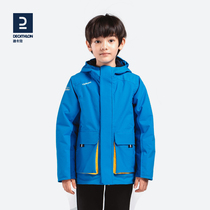 Decathlon children's cotton-padded jacket windproof jacket men's and women's outdoor KIDK