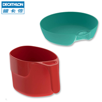 Decathlon outdoor mountaineering camping tableware plastic bowl cup basin heat-resistant fall-proof hanging handle light ODCT