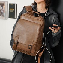2022 New retro large capacity double shoulder pack Korean bag bag bag package computer bag bag bag bag bag bag bag bag bag bag bag bag bag bag in 2022