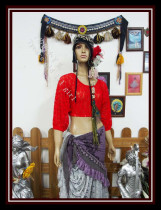7years old Li girl belly dance Top New Korean lace bat sleeve boutique hot sale
