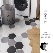 Promotional hexagonal tiles black and white gray Nordic matte Hexagonal floor tiles Wall tiles tile kitchen Jazz white 200230