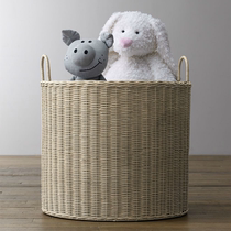 Rattan Pinju American rattan storage basket dirty clothes basket American storage toys storage dirty clothes basket Rattan woven basket