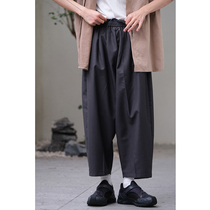 Cola life original summer Japanese design sense loose wide-leg pants Nine-point trousers retro casual pants for men and women