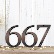 Red bronze digital house number zinc alloy Villa Hotel house number