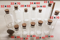 Manufacturers selling 5~10 ml gift ideas diy bottle transparent sky glass cork drifting wishing bottle