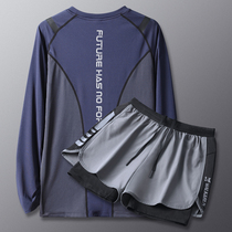 Swimsuit mens suit swimming trunks mens anti-embarrassing swimming trunks full-body sunscreen quick-drying long-sleeved swimsuit jacket equipment