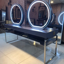 Hair salon mirror barbershop mirror Hair cutting mirror Hair salon special net red dyeing and ironing mirror with lamp mirror makeup mirror
