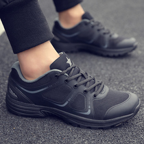 New style physical training shoes black training shoes mens summer Net running shoes womens ultra-light breathable sneakers liberation rubber shoes