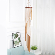  European-style creative solid wood 18-tube wind chimes pendant door decoration Bedroom balcony decoration pendant Japanese-style birthday gifts for men and women
