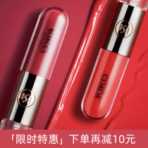 KiKO double head lip glazed durable color limited maple leaf red velvety fog surface lip gloss not decoloured bean paste 103