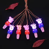 Luminous childrens toy cartoon pig trembles with baby whistle push activity gift kindergarten prize