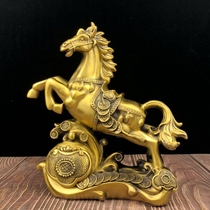 Antique pure copper Ruyi leaping horse copper zodiac horse Zhaocai Feng Shui copper Home Office Shop Bar decorations