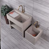 Stone wash basin laundry basin balcony household laundry basin with washboard marble laundry sink outdoor courtyard