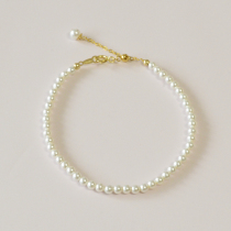 DreamWork handmade wearing gold beads hanging on imported 14k bag gold pearl bracelet with minimal bracelet