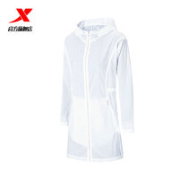 XTEP single windbreaker womens sports windbreaker long 2021 summer new womens sunscreen coat sports top women