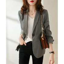 Xiao Han Pavilion Light Retro Leisure Small Thousand Bird One Button Blazer Women XZ233195VG