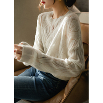 The Smiling Culvert of the Laughs Culvert Wear 2022 Early autumn Biblouse Jacket Cashmere Beads sweaters Knitted Sweatshirt ZZJ464228AG