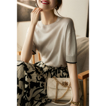 Laughs culvert Elegant Early Spring Strength Contestant 120-16 needle mulberry silk-knitted sweatshirt ZYM560549MG