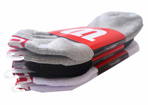 wilson wilson sports socks towel bottom boat Socks mens short tube middle tube tennis socks cotton thickened 3 pairs