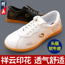 Fine Yi Taiji shoes mens leather soft beef tendons martial arts shoes womens breathable shoes Taijiquan shoes sports shoes spring and autumn