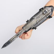 COSPLAY weapon props toy assassin sleeve sword 4 generation black flag sleeve arrow can eject unopened blade creed