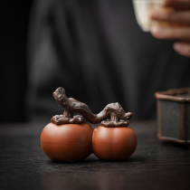 Purple persimmon tea pet piece household boutique simulation tea tea table tea table decoration
