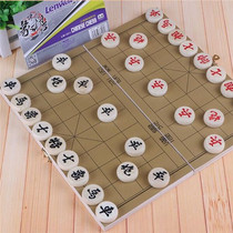 (Wooden box packaging) Chinese chess solid wood Chess original white wood head with elephant chessboard small size various sizes