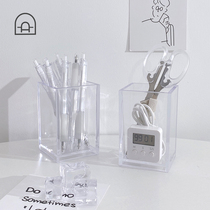 Transparent pen holder storage box simple modern creative student desktop office high-end ornaments exquisite acrylic