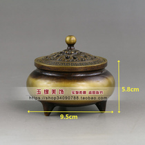 Retro do old copper brass incense burner incense burner aromatherapy three-legged sandalwood stove
