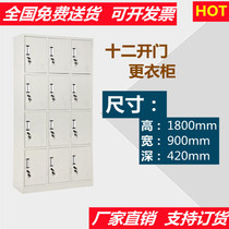 Twelve-door locker Staff locker with lock 12-door storage cabinet tin cabinet dormitory multi-door Cabinet storage cabinet