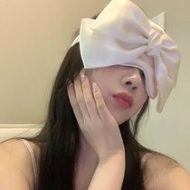 Bow eye mask abstinence lace personality creative silk cute comfortable breathable skin-friendly photo eye mask female Korean version