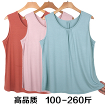 Middle-aged and elderly vest female modal cotton large size loose fat mm old lady mother 200 pounds base undershirt summer